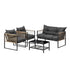 4 PCS Outdoor Furniture Set Lounge Sofa Table Chairs
