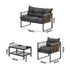 4 PCS Outdoor Furniture Set Lounge Sofa Table Chairs
