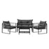 4 Piece Outdoor Furniture Setting Grey