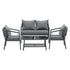 4PCS Outdoor Furniture Set Sofa Table Chairs Set Grey