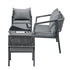 4PCS Outdoor Furniture Set Sofa Table Chairs Set Grey