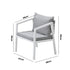 2PCS Outdoor Furniture Chairs Steel Frame White