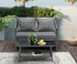 2PCS Outdoor Furniture Set Sofa Chairs&Table