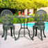Patio Set Cast Aluminium Table&Chairs Verdigris 3PCS