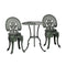 Patio Set Cast Aluminium Table&Chairs Verdigris 3PCS
