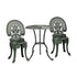 Patio Set Cast Aluminium Table&Chairs Verdigris 3PCS