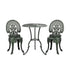 Patio Set Cast Aluminium Table&Chairs Verdigris 3PCS