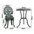 Patio Set Cast Aluminium Table&Chairs Verdigris 3PCS