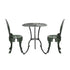Patio Set Cast Aluminium Table&Chairs Verdigris 3PCS