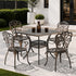 3 Piece Outdoor Patio Set Cast Aluminium Butterfly
