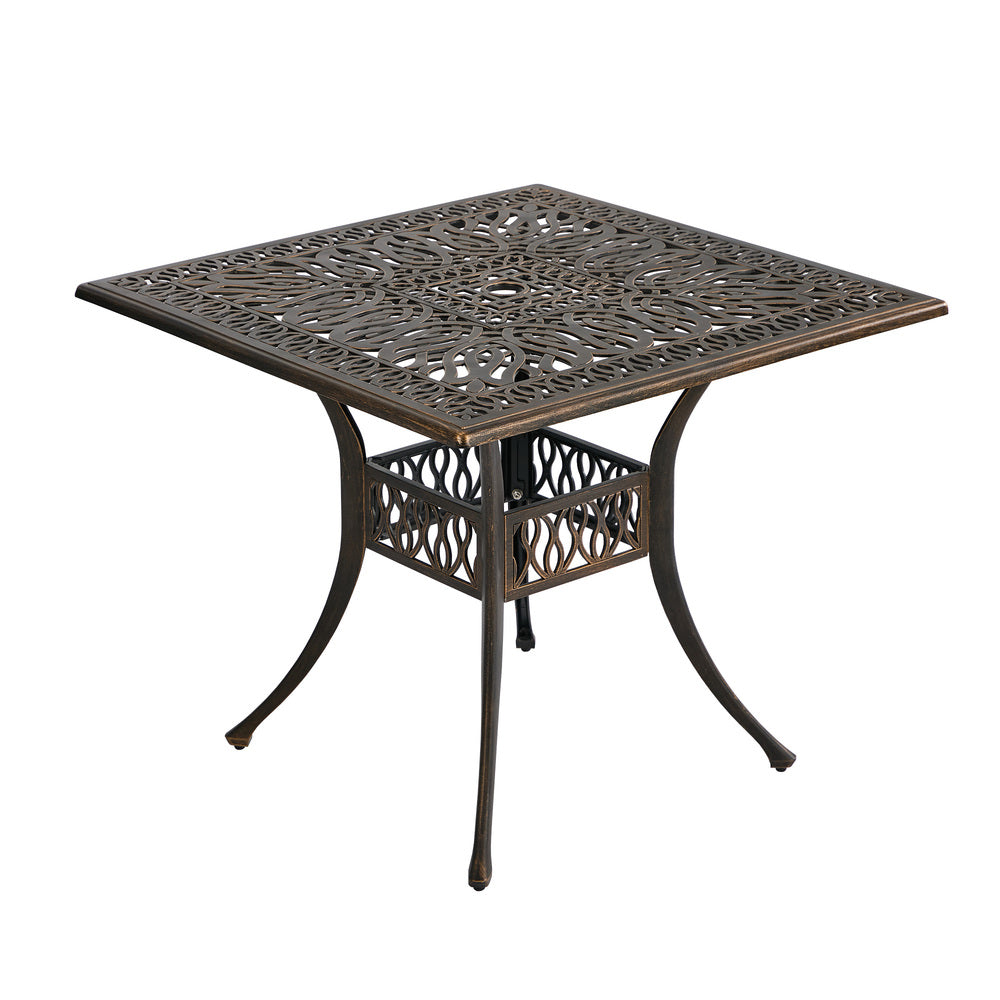 3 Piece Outdoor Patio Set Cast Aluminium Butterfly