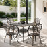 3 Piece Outdoor Patio Set Cast Aluminium Butterfly