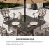 3 Piece Outdoor Patio Set Cast Aluminium Butterfly