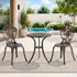 3 Piece Outdoor Patio Set Garden Furniture Bronze
