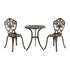 3 Piece Outdoor Patio Set Garden Furniture Bronze