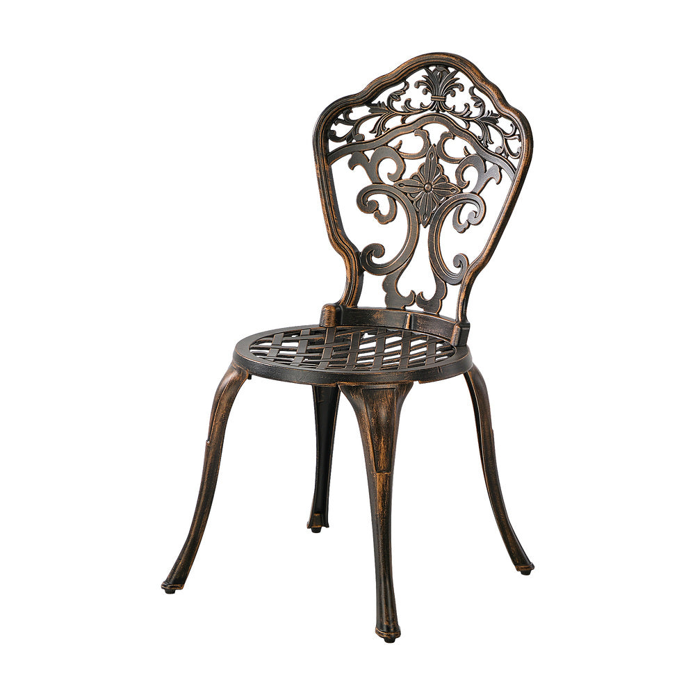 3 Piece Outdoor Patio Set Garden Furniture Bronze