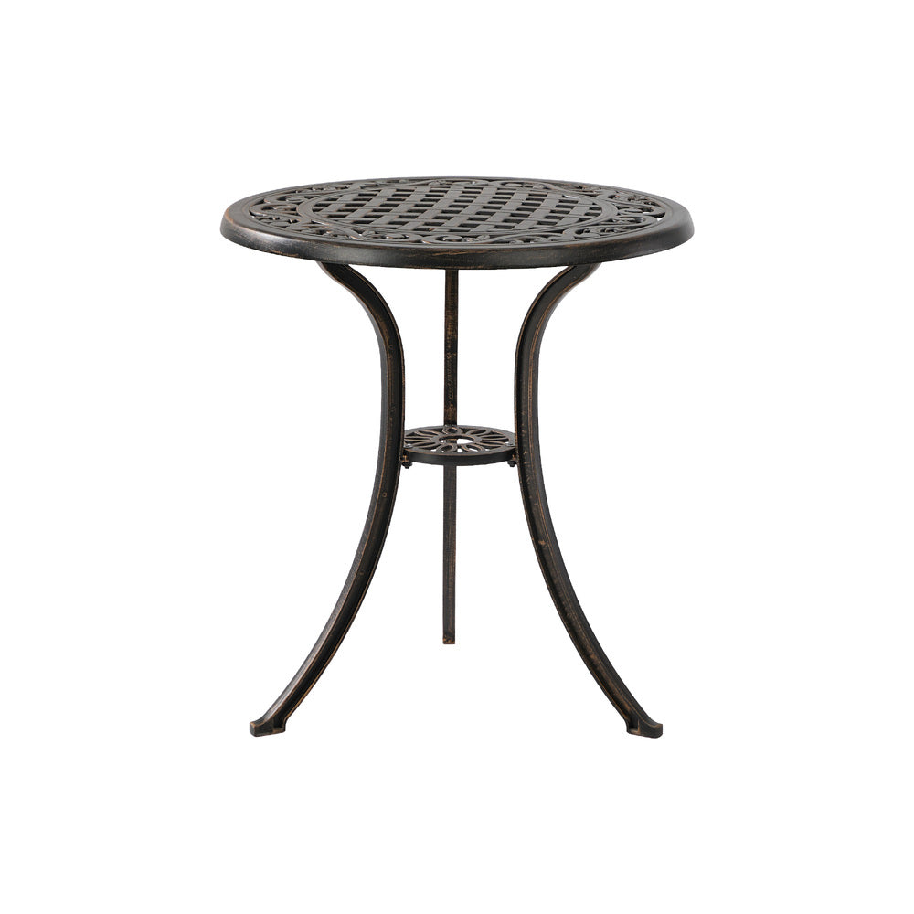 3 Piece Outdoor Patio Set Garden Furniture Bronze