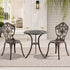 3 Piece Outdoor Patio Set Garden Furniture Bronze