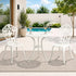 3 Piece Outdoor Patio Set Garden Furniture White