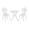 3 Piece Outdoor Patio Set Garden Furniture White