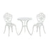 3 Piece Outdoor Patio Set Garden Furniture White