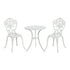 3 Piece Outdoor Patio Set Garden Furniture White