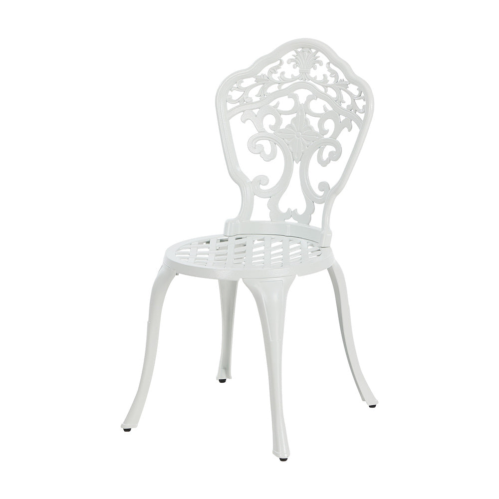 3 Piece Outdoor Patio Set Garden Furniture White