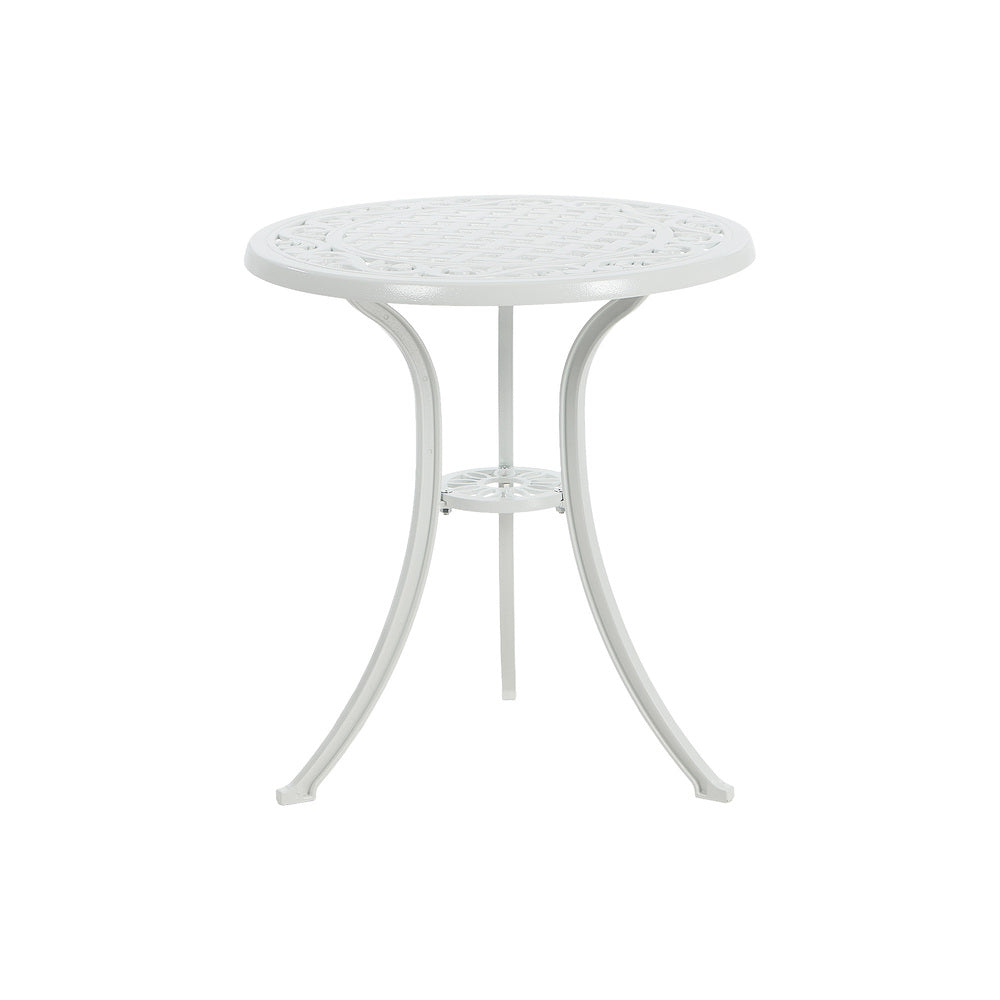 3 Piece Outdoor Patio Set Garden Furniture White