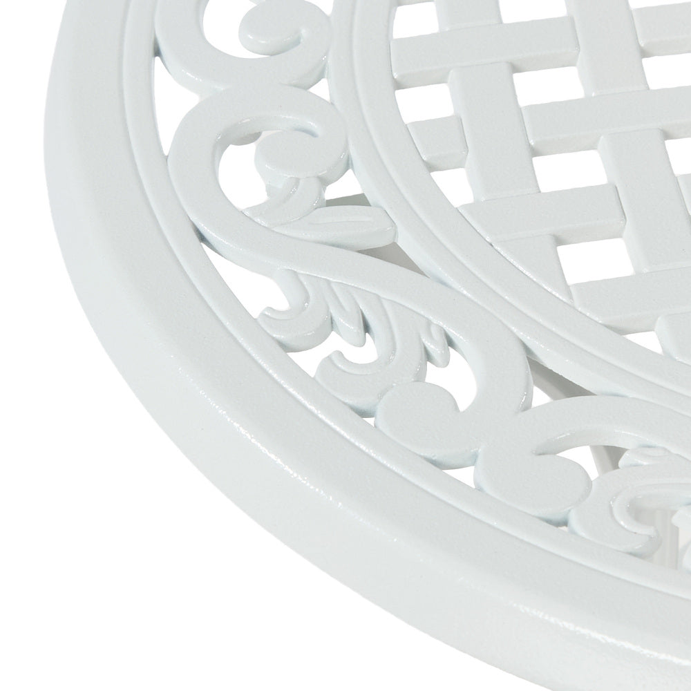 3 Piece Outdoor Patio Set Garden Furniture White