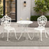 3 Piece Outdoor Patio Set Garden Furniture White
