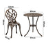 3PCS Bistro Outdoor Setting Chairs Table Bronze