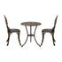 3PCS Bistro Outdoor Setting Chairs Table Bronze