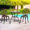 3 Piece Outdoor Bistro Set Cast Aluminium Patio Furniture Bronze