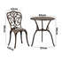 Outdoor Patio Set Chairs&Table 3PCS Bronze