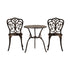 Outdoor Patio Set Chairs&Table 3PCS Bronze
