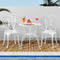 Livsip Bistro Outdoor Set Chairs Table 3PCS Cast Aluminium
