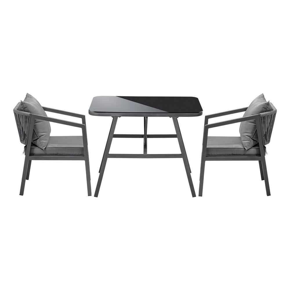 3PCS Outdoor Dining Set Table Chairs Set