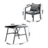3PCS Outdoor Dining Set Table Chairs Set