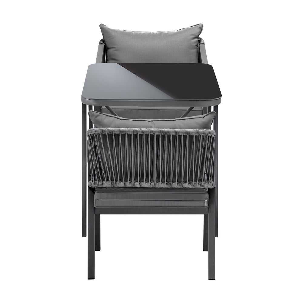 3PCS Outdoor Dining Set Table Chairs Set