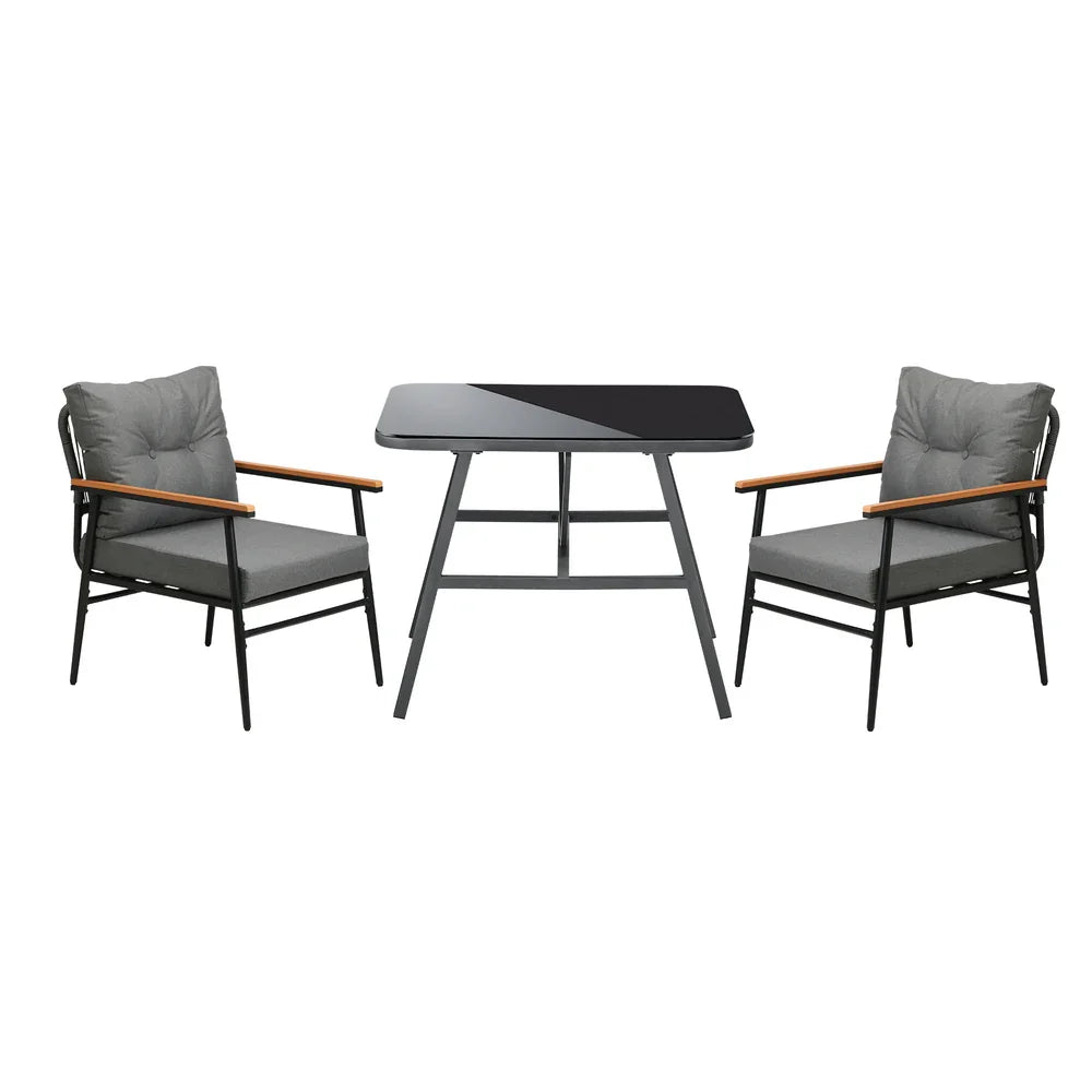 Livsip Outdoor Dining Set Patio Table and Chairs 2 Seater