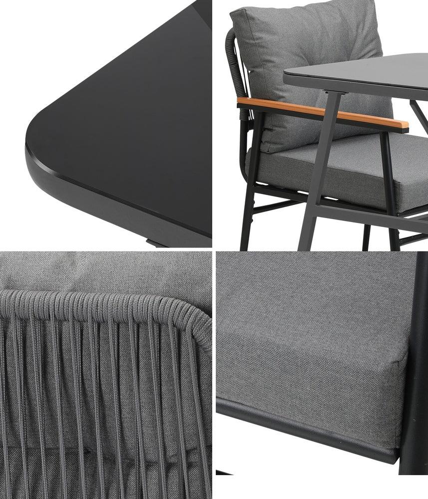 Livsip Outdoor Dining Set Patio Table and Chairs 2 Seater