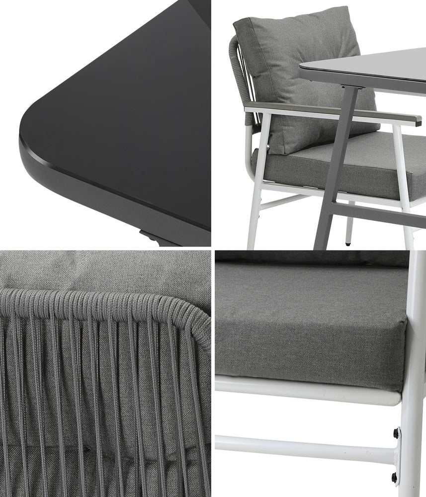 Outdoor Dining Set Patio Table and Chairs 3PCS