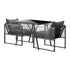 Livsip 3PCS Outdoor Dining Set Coffee Table Armchairs with Cushions