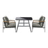 3PCS Outdoor Dining Set Garden Table and Chairs