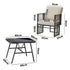 5-Piece Outdoor Patio Set with Glass Table, Rope-Woven, 150kg Cap