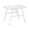 Outdoor Dining Table Patio Indoor White Marble-style