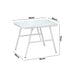 Outdoor Dining Table Patio Indoor White Marble-style
