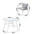 3PCS Outdoor Dining Set with Marble-style Table