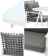 Outdoor Dining Set Rattan Chair Marble-style Table