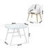 Outdoor Dining Set Patio Marble-style Table 3PCS